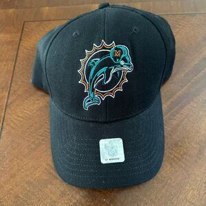 Miami Dolphins NFL Football Hat Black Team Apparel Adjustable